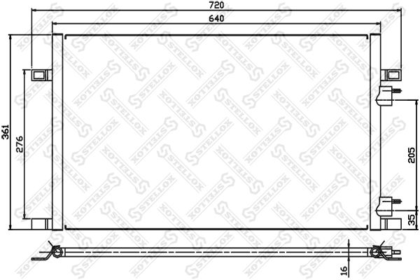 STELLOX Конденсатор, кондиционер 10-45065-SX