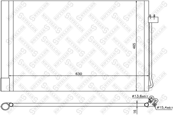 STELLOX Конденсатор, кондиционер 10-45078-SX