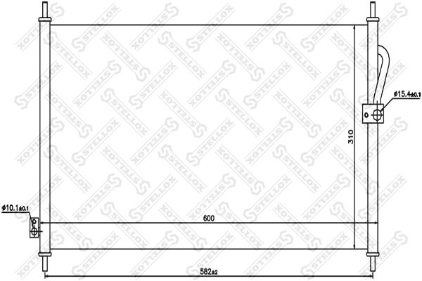 STELLOX Конденсатор, кондиционер 10-45093-SX