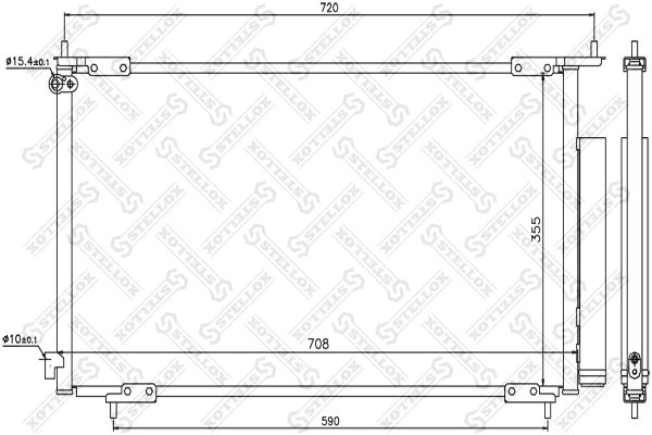 STELLOX Конденсатор, кондиционер 10-45096-SX