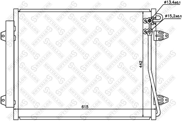 STELLOX Конденсатор, кондиционер 10-45164-SX