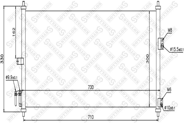 STELLOX Конденсатор, кондиционер 10-45170-SX