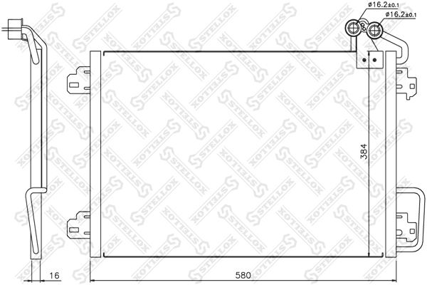 STELLOX Конденсатор, кондиционер 10-45197-SX