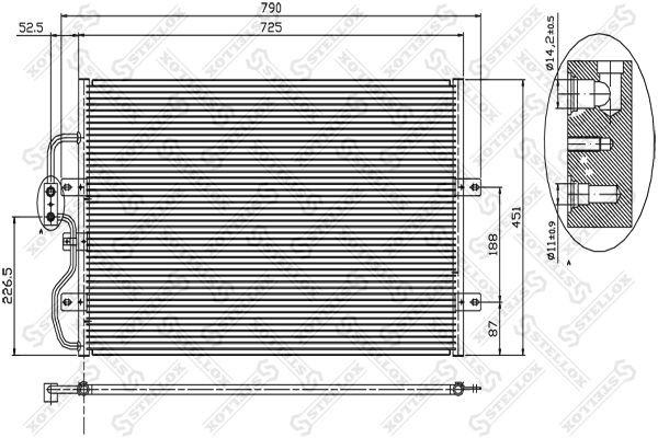 STELLOX Конденсатор, кондиционер 10-45301-SX