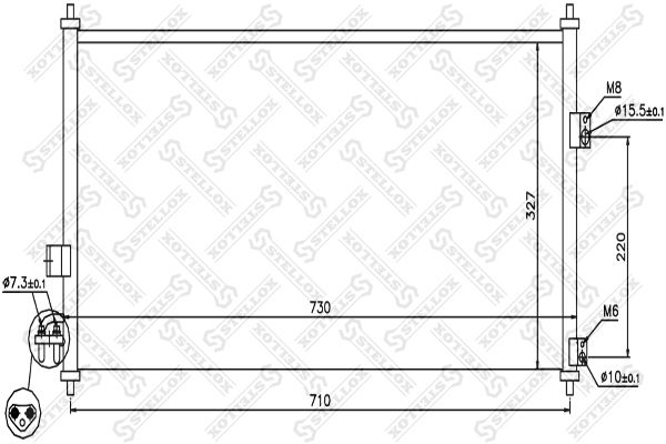 STELLOX Конденсатор, кондиционер 10-45330-SX