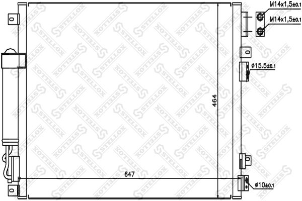 STELLOX Kondensaator,kliimaseade 10-45414-SX