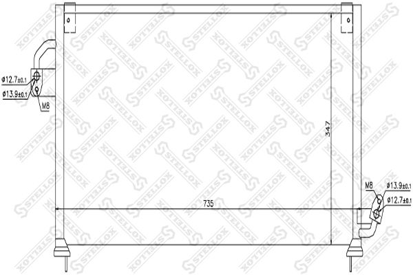 STELLOX Конденсатор, кондиционер 10-45521-SX