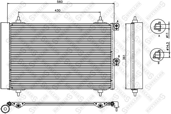 STELLOX Kondensaator,kliimaseade 10-45557-SX