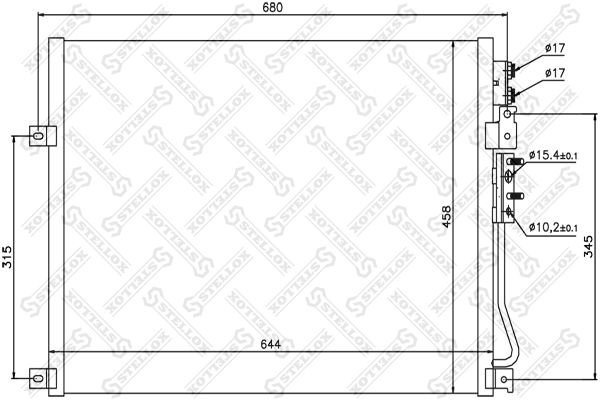 STELLOX Конденсатор, кондиционер 10-45576-SX