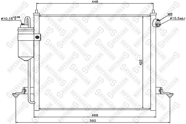 STELLOX Конденсатор, кондиционер 10-45584-SX