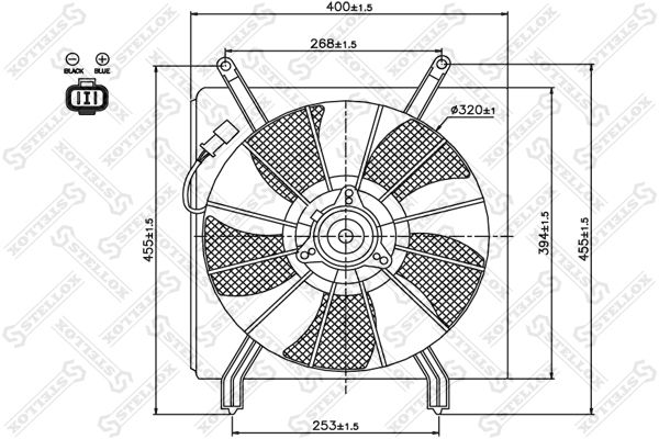 STELLOX Ventilaator,mootorijahutus 29-99418-SX