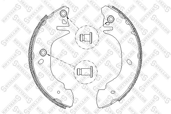 STELLOX Комплект тормозных колодок 316 101-SX