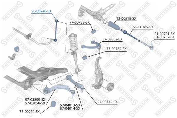 STELLOX Тяга / стойка, стабилизатор 56-00248-SX