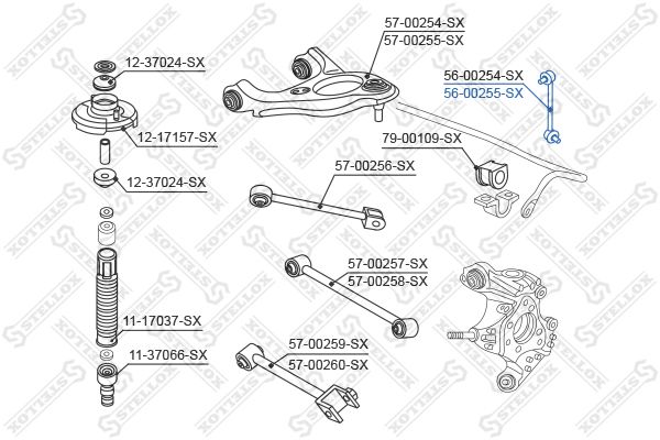 STELLOX Тяга / стойка, стабилизатор 56-00255-SX