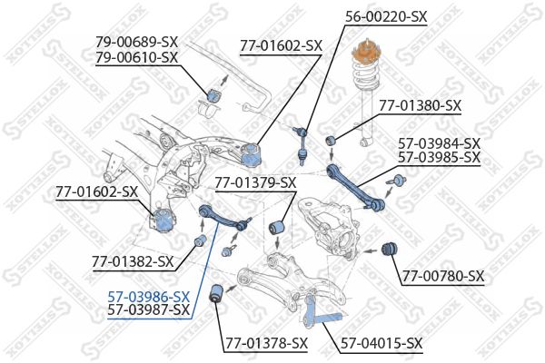 STELLOX Рычаг независимой подвески колеса, подвеска колеса 57-03986-SX