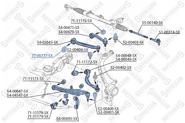 STELLOX Подвеска, рычаг независимой подвески колеса 77-00777-SX