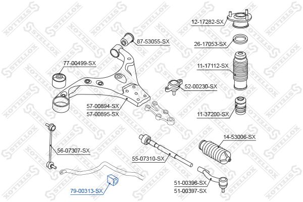 STELLOX Kinnitus,stabilisaator 79-00313-SX