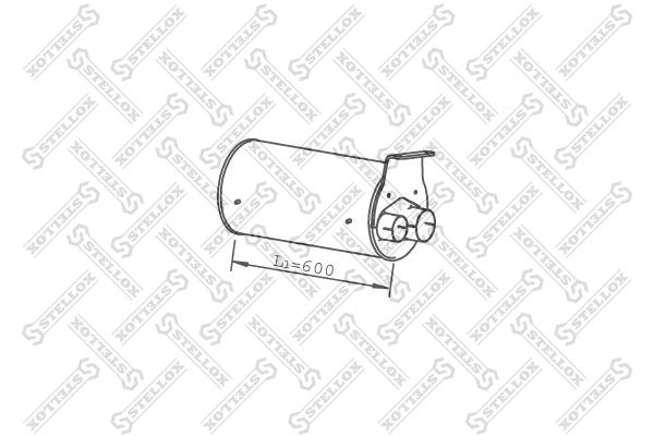 STELLOX Средний / конечный глушитель ОГ 82-03092-SX