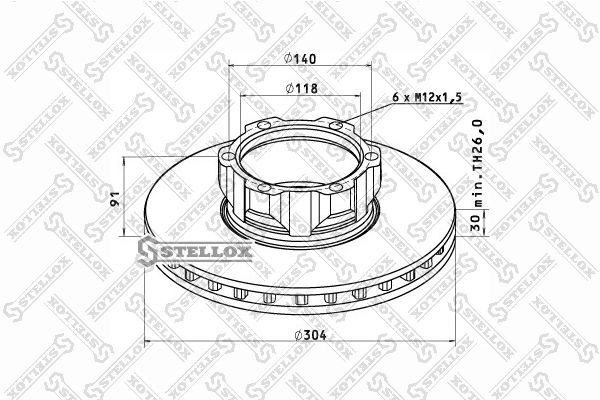 STELLOX Тормозной диск 85-00774-SX