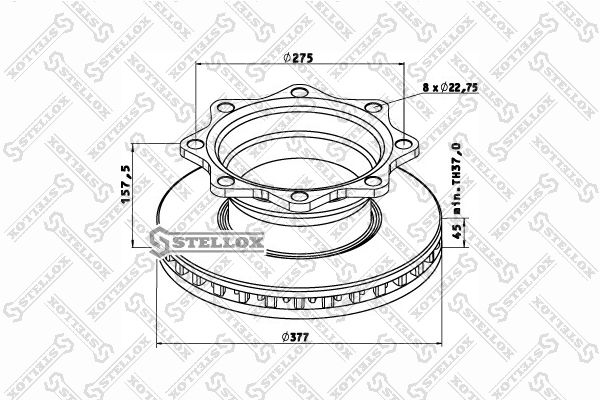 STELLOX Тормозной диск 85-00784-SX