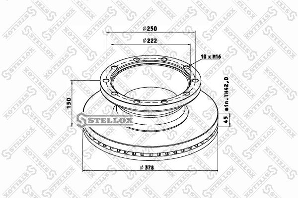 STELLOX Тормозной диск 85-00812-SX