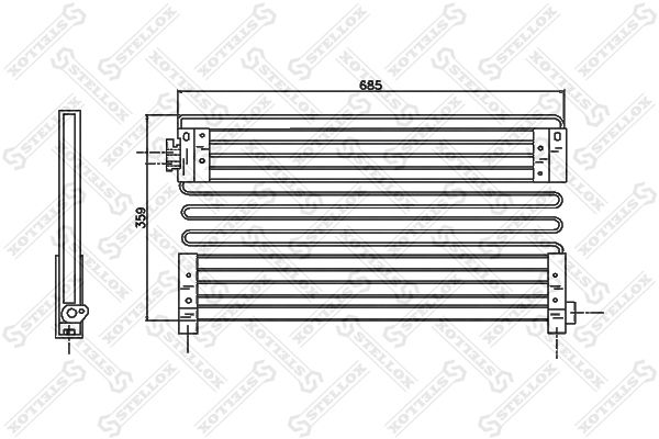 STELLOX Конденсатор, кондиционер 87-39104-SX