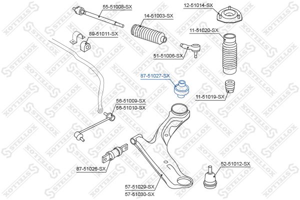 STELLOX Puks 87-51027-SX