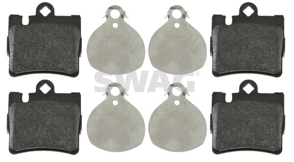 SWAG Комплект тормозных колодок, дисковый тормоз 10 91 6438