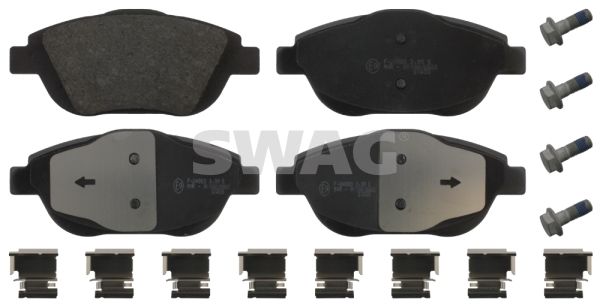 SWAG Комплект тормозных колодок, дисковый тормоз 64 91 6875