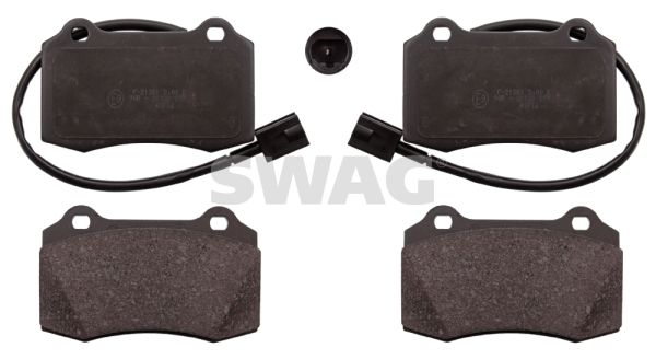 SWAG Комплект тормозных колодок, дисковый тормоз 74 11 6010