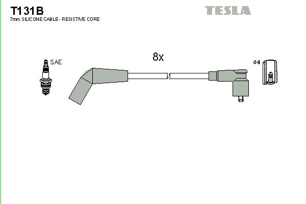 TESLA Комплект проводов зажигания T131B