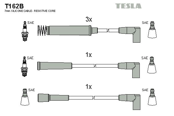 TESLA Комплект проводов зажигания T162B