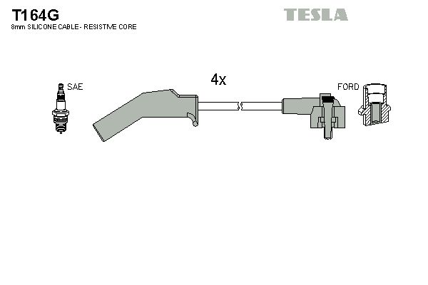 TESLA Комплект проводов зажигания T164G