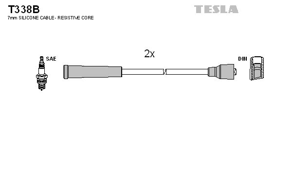 TESLA Комплект проводов зажигания T338B