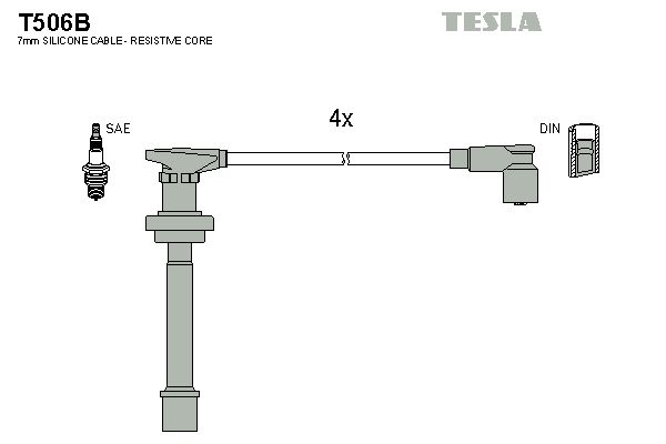 TESLA Комплект проводов зажигания T506B