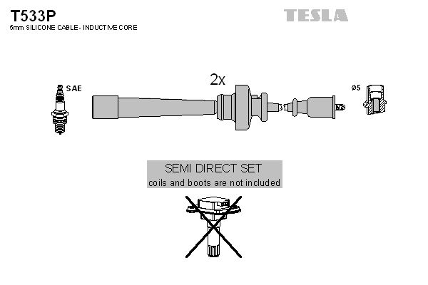 TESLA Комплект проводов зажигания T533P