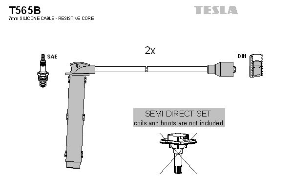 TESLA Комплект проводов зажигания T565B