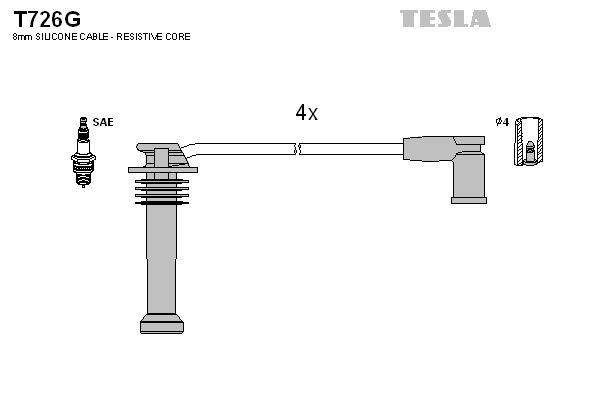 TESLA Süütesüsteemikomplekt T726G