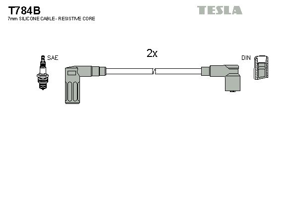 TESLA Комплект проводов зажигания T784B