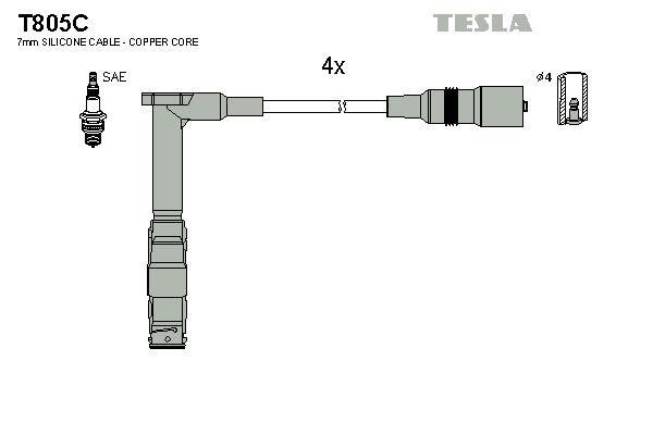 TESLA Süütesüsteemikomplekt T805C