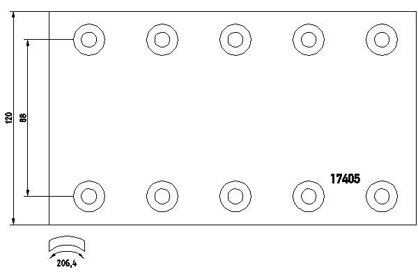 TEXTAR Piduriklotsi komplekt,trummelpidur 1740501