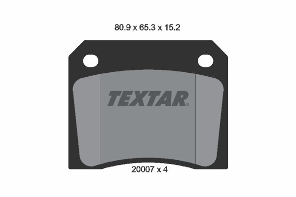 TEXTAR Комплект тормозных колодок, дисковый тормоз 2000702