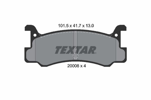 TEXTAR Комплект тормозных колодок, дисковый тормоз 2000801