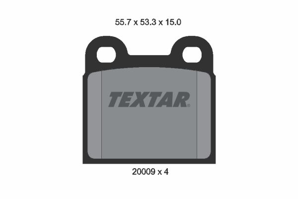 TEXTAR Комплект тормозных колодок, дисковый тормоз 2000906