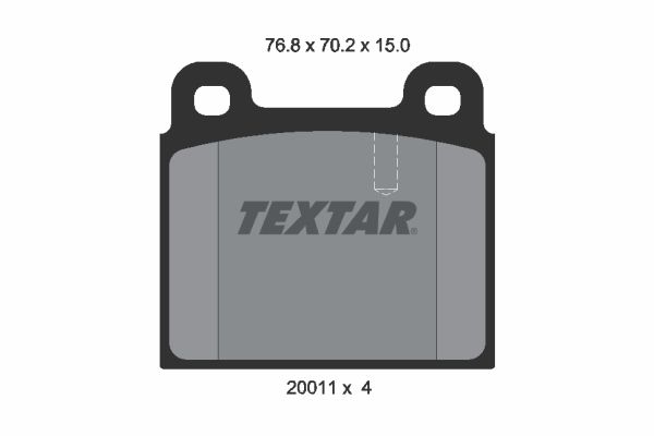 TEXTAR Комплект тормозных колодок, дисковый тормоз 2001102