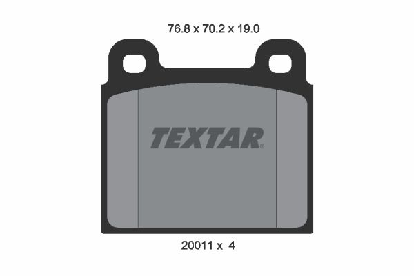 TEXTAR Комплект тормозных колодок, дисковый тормоз 2001104