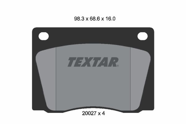 TEXTAR Piduriklotsi komplekt,ketaspidur 2002701