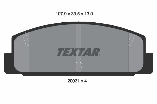 TEXTAR Комплект тормозных колодок, дисковый тормоз 2003101