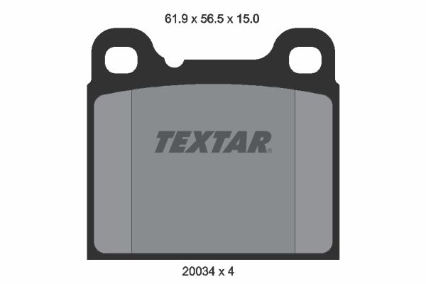 TEXTAR Комплект тормозных колодок, дисковый тормоз 2003402