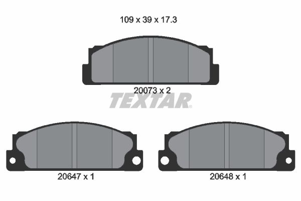 TEXTAR Комплект тормозных колодок, дисковый тормоз 2007306